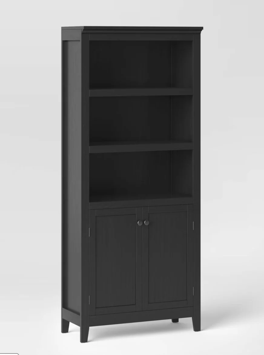 72" Carson 5 Shelf Bookcase with Doors SHOWROOM ITEM