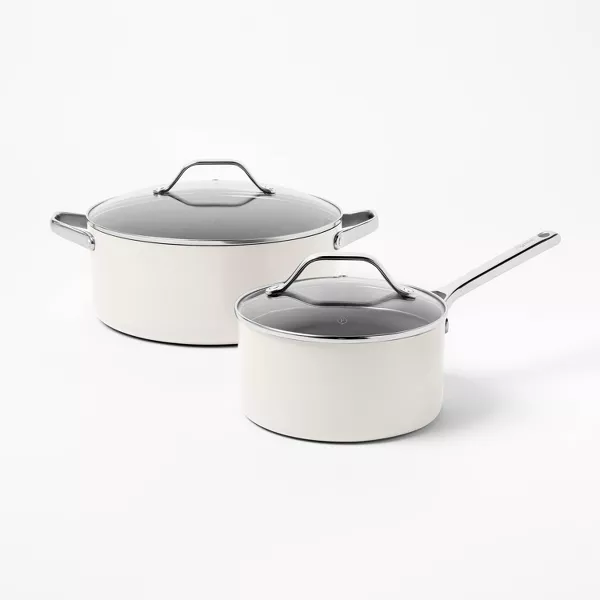 7pc Nonstick Ceramic Coated Aluminum Cookware Set - Image 3