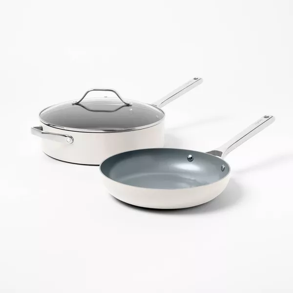 7pc Nonstick Ceramic Coated Aluminum Cookware Set - Image 4