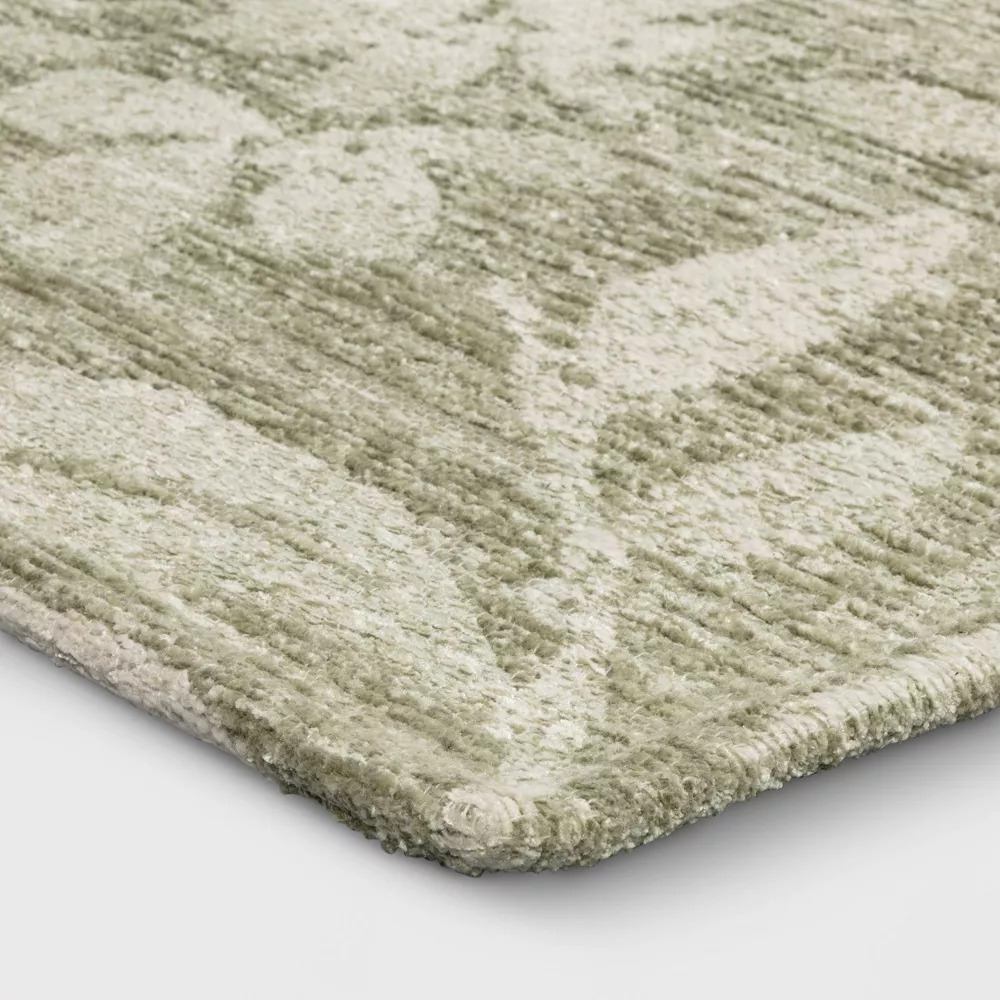 7'x10' Botanical Flatweave Area Rug Green - Image 4