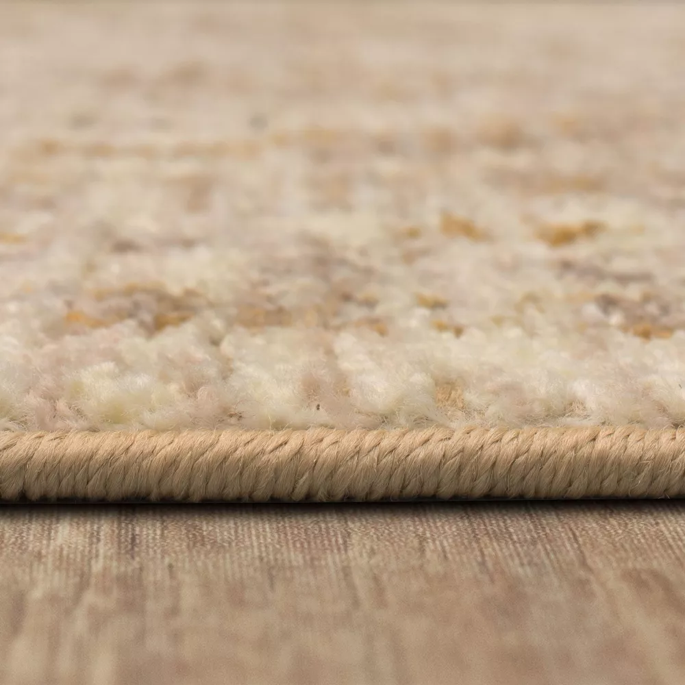 Vintage Tufted Distressed Area Rug Tan 7'X10' - Image 4