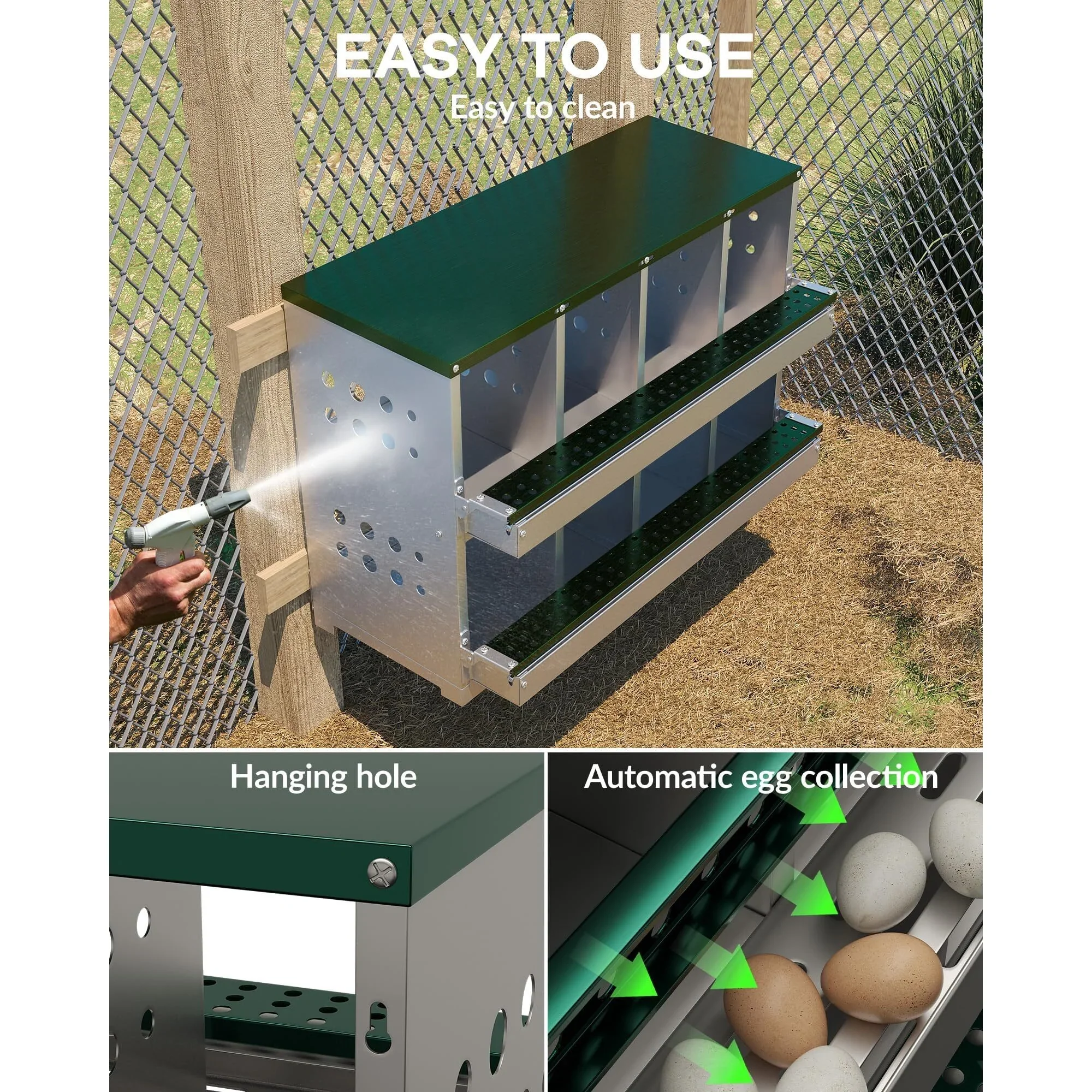 8-Compartment Chicken Nesting Box - Image 4