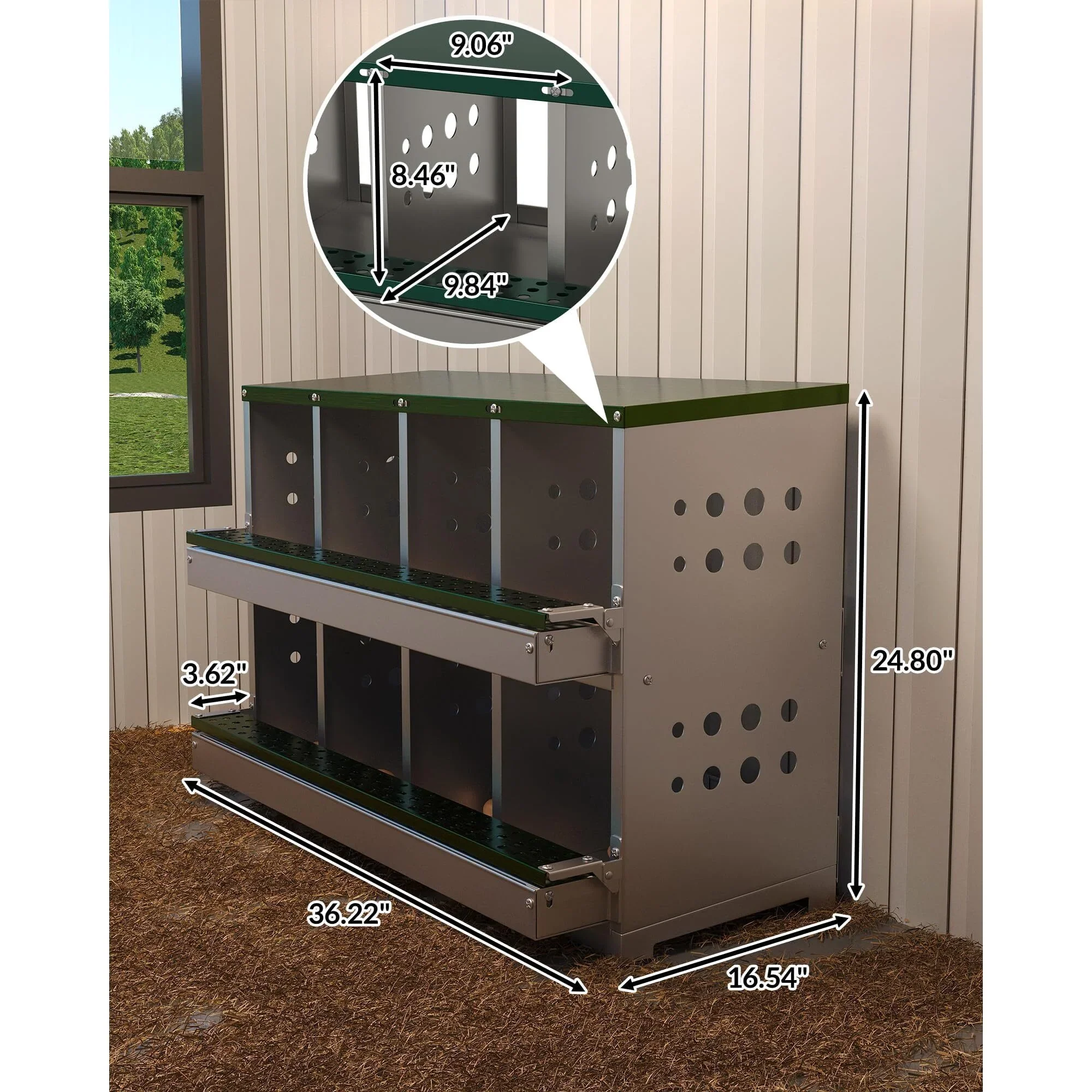 8-Compartment Chicken Nesting Box - Image 5