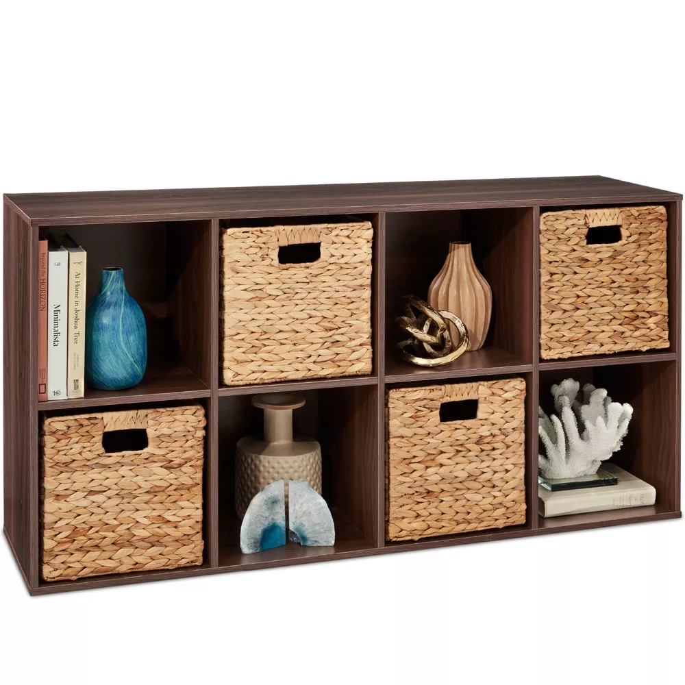 8-Cube Bookshelf Display Storage System