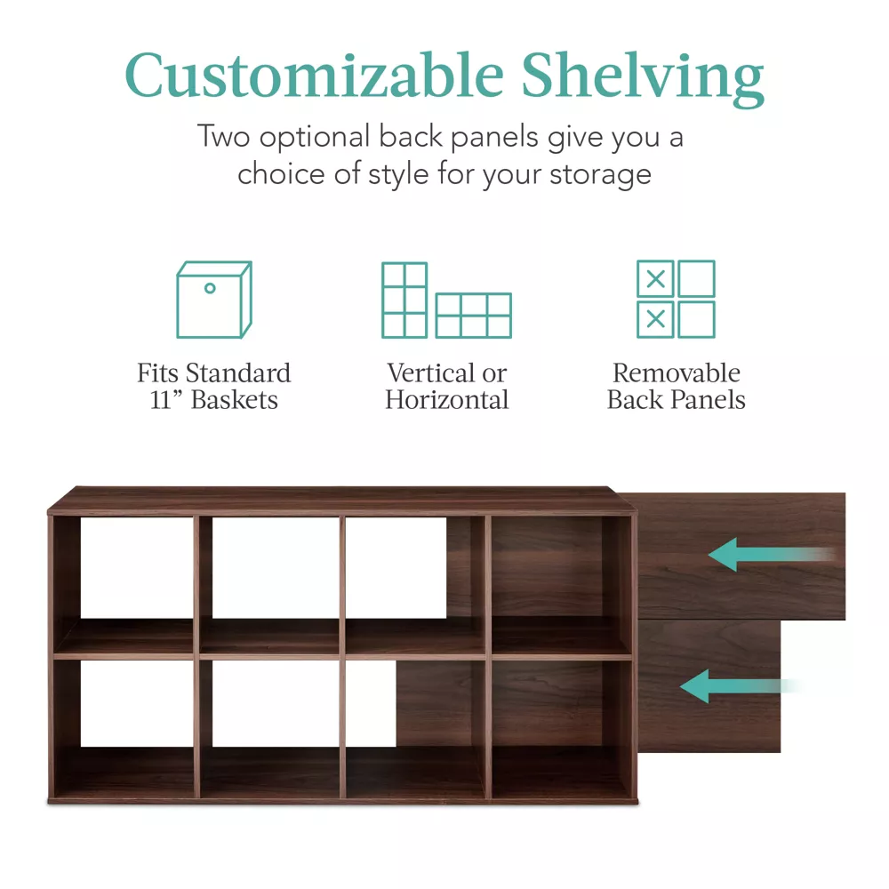 8-Cube Bookshelf Display Storage System - Image 5