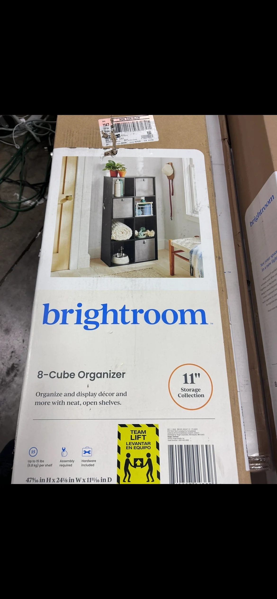 8 Cube Organizer Black - Image 5