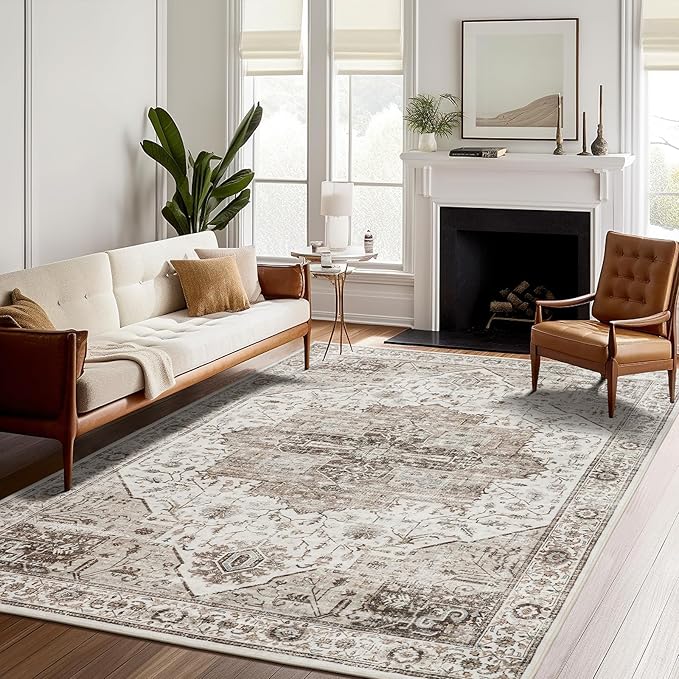 Non-Slip Stain Resistant, Large Soft Home Decor Rug 8' x 10'