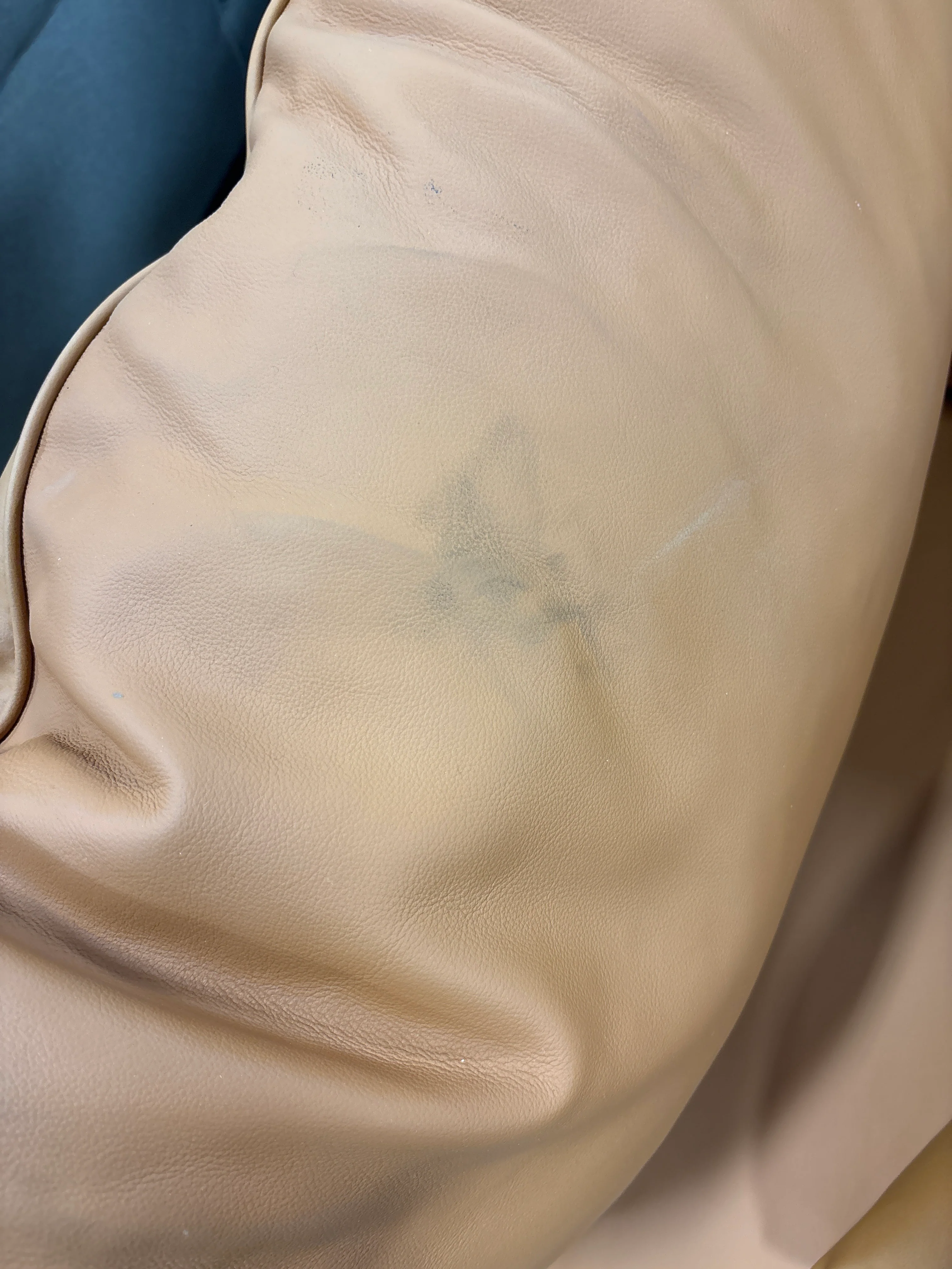 101" Orange Genuine Leather Standard Sofa SHOWROOM ITEM - Image 4