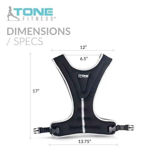 Tone Fitness Weighted Vest Black - Image 2