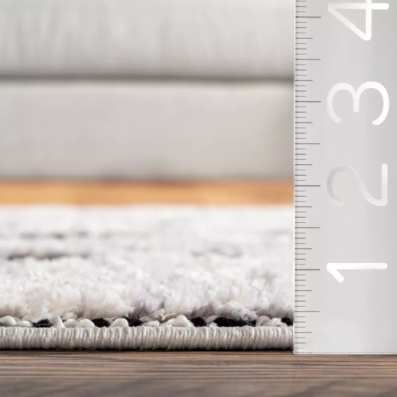 Ansley Moroccan Tassel Indoor Area Rug, Grey 8x11 - Image 2