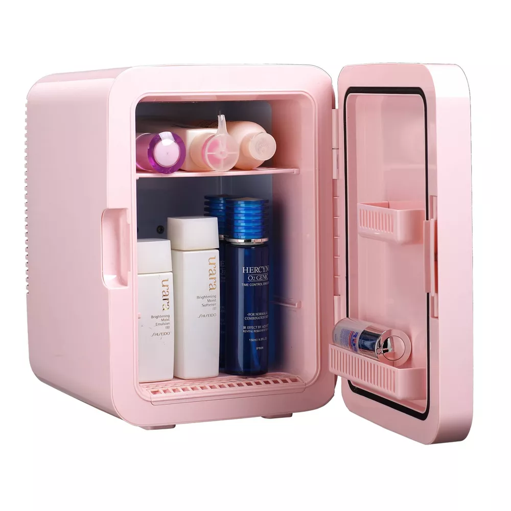 9 Can Mini Beauty Lighted Mirror Fridge - Image 2