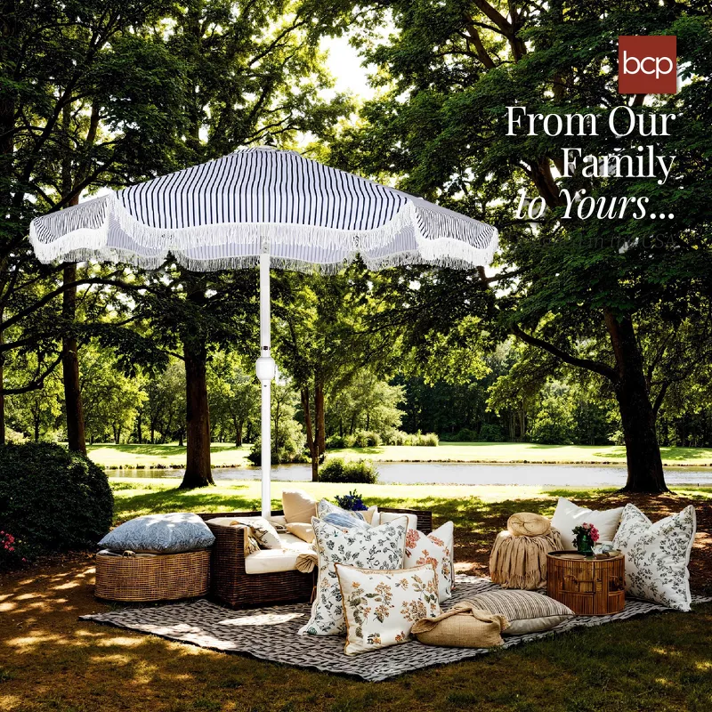 Fringe Market Umbrella – Boho Patio - Image 2