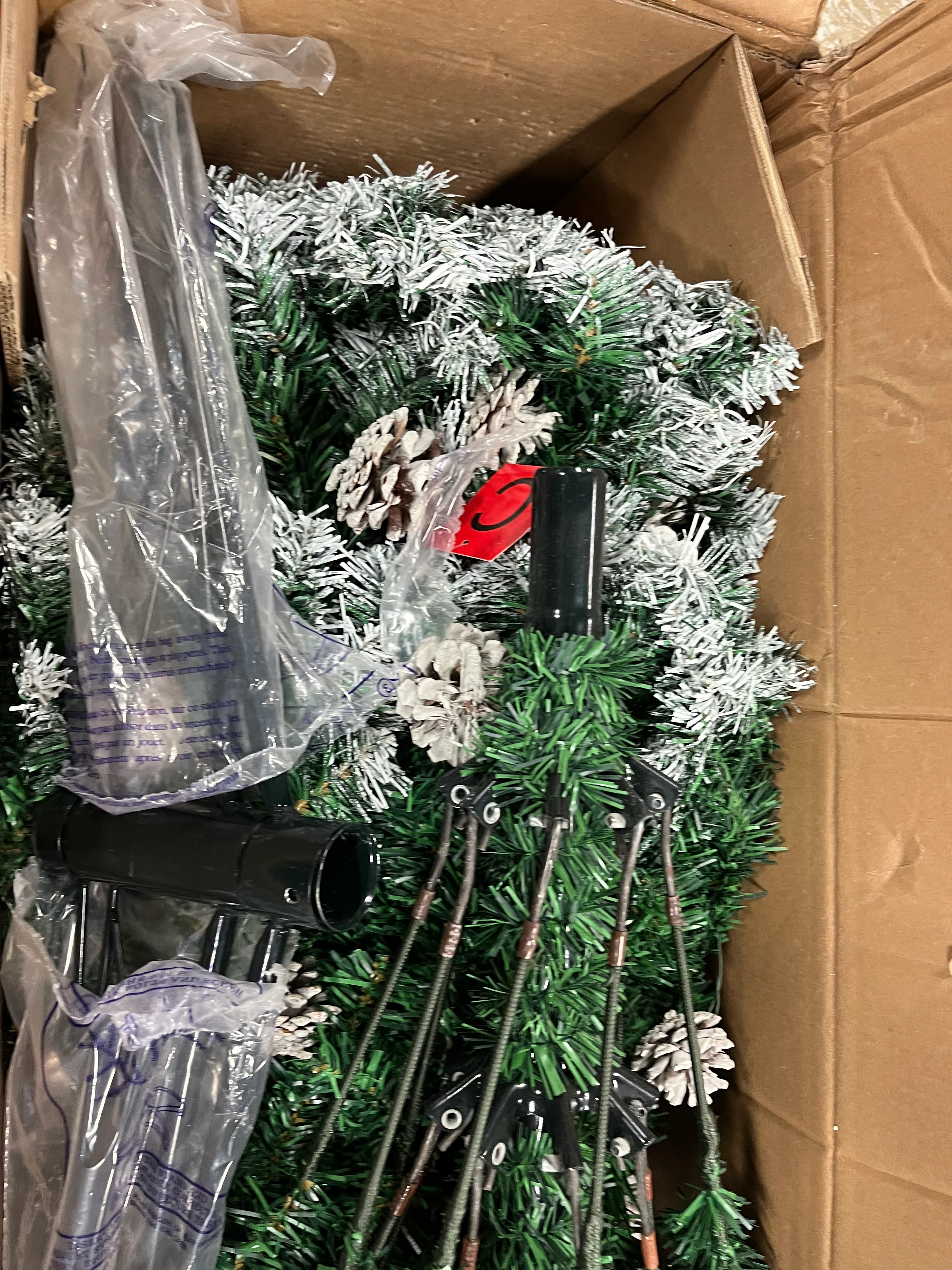 Snow Flocked Hinged Artificial Christmas Tree - Image 7