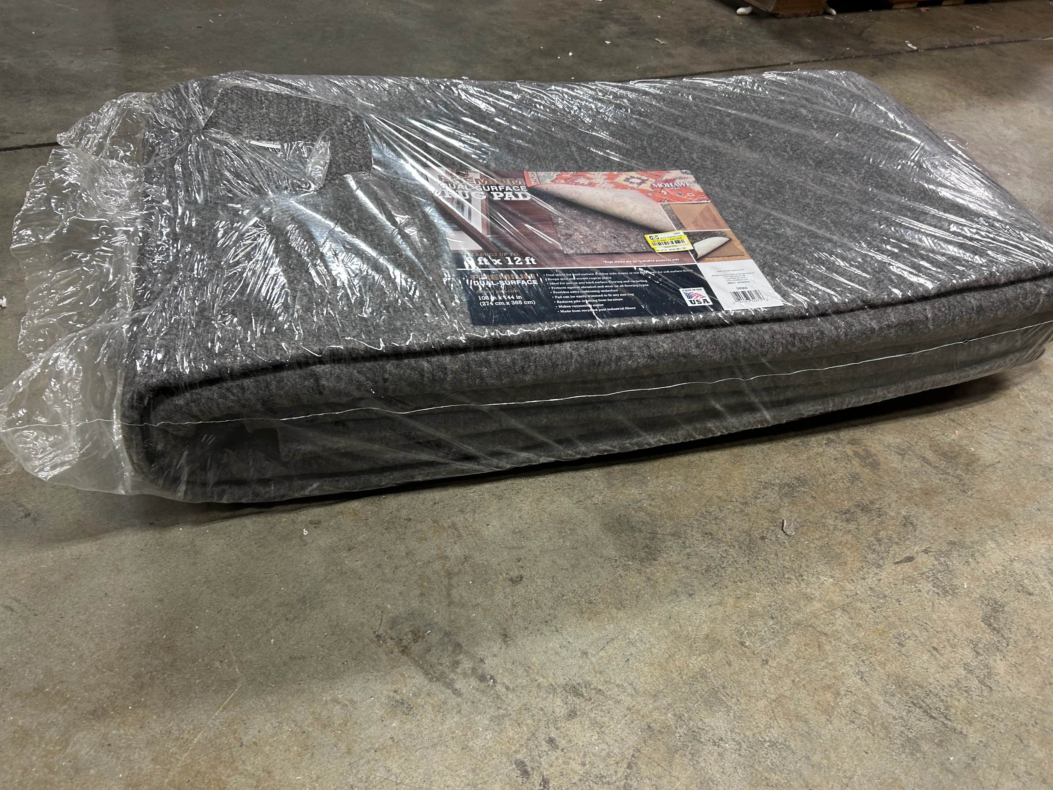 9'x12' Premium Dual Surface Rug Pad Gray - Image 6