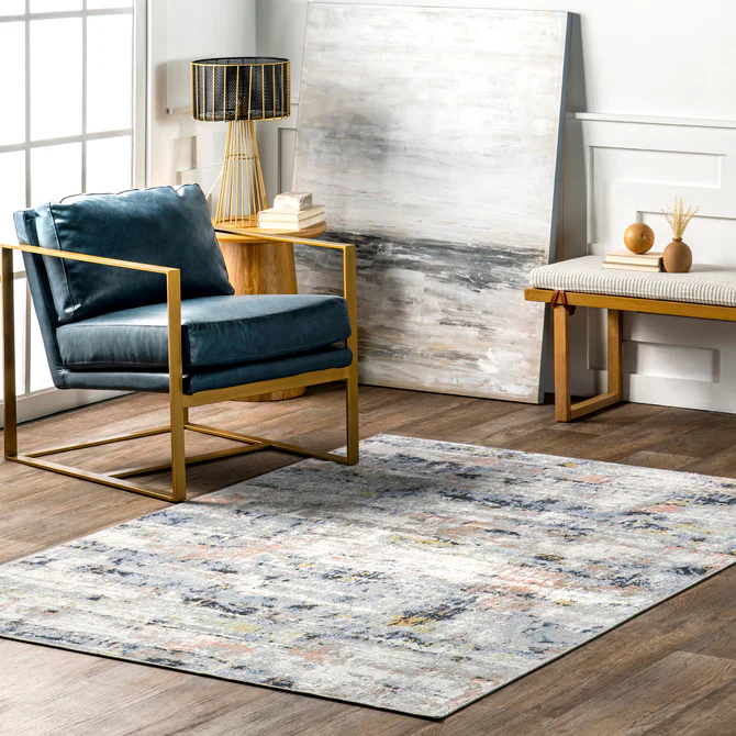 Aaliyah Casual Abstract Machine Washable Area Rug 3'x5' - Image 5