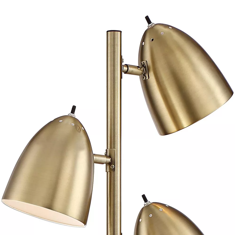 Aaron Mid Century Modern Tree Floor Lamp Aged Brass - Image 2