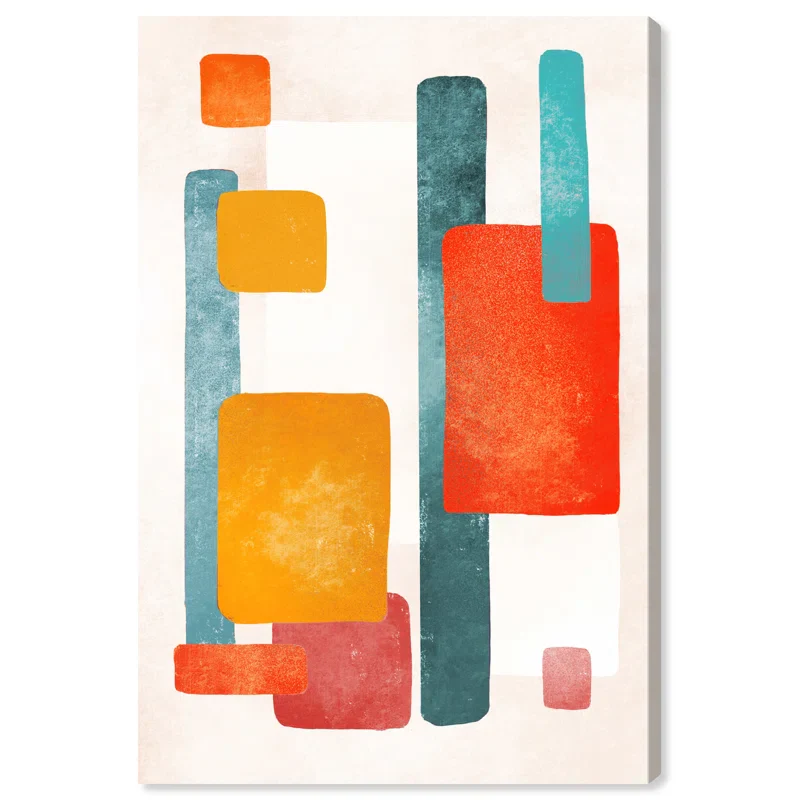 " Abstract Blue And Orange Love, Scandinavian Orange " by Oliver Gal