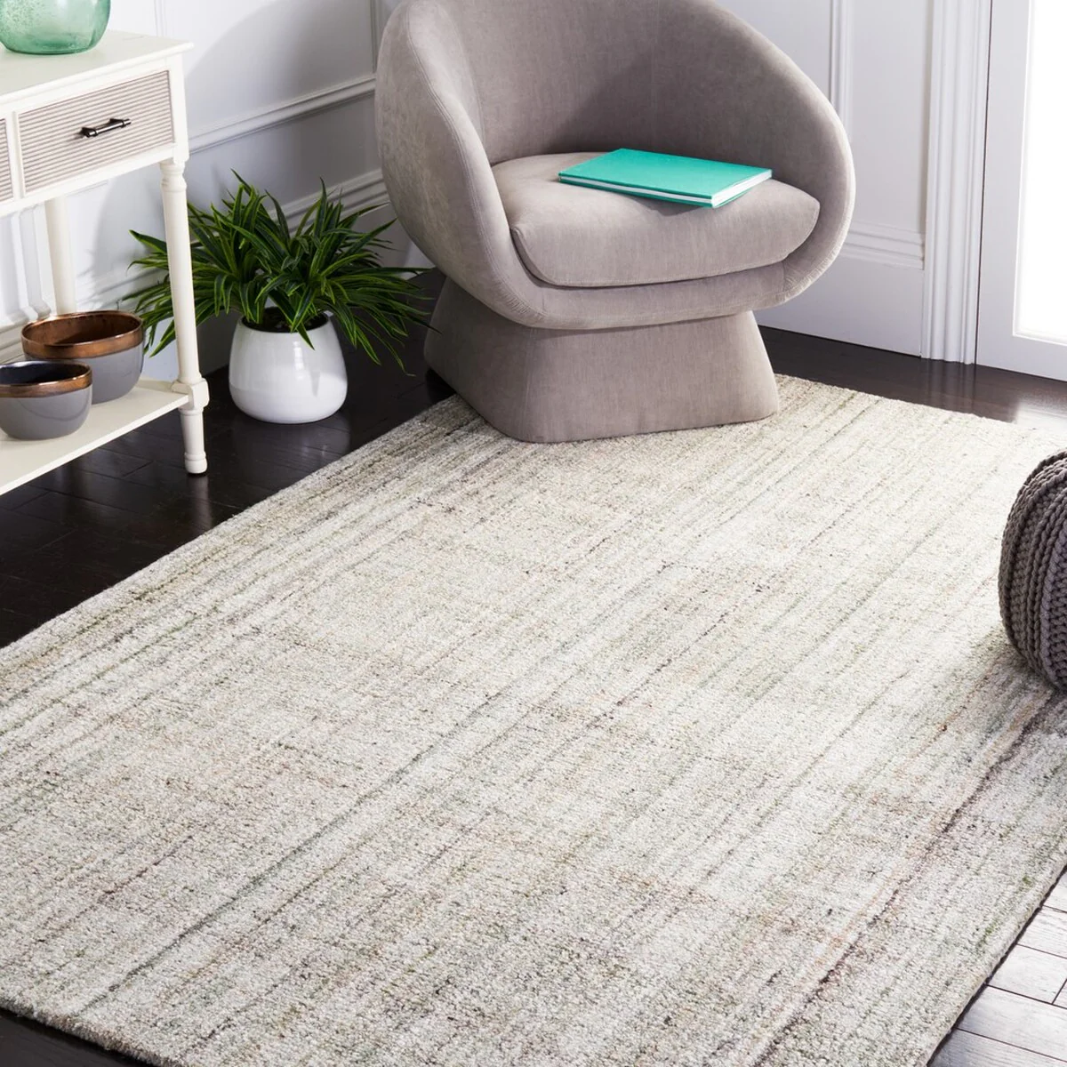Abstract Rug Handtufted Pure Wool 3' x 5' - Image 2