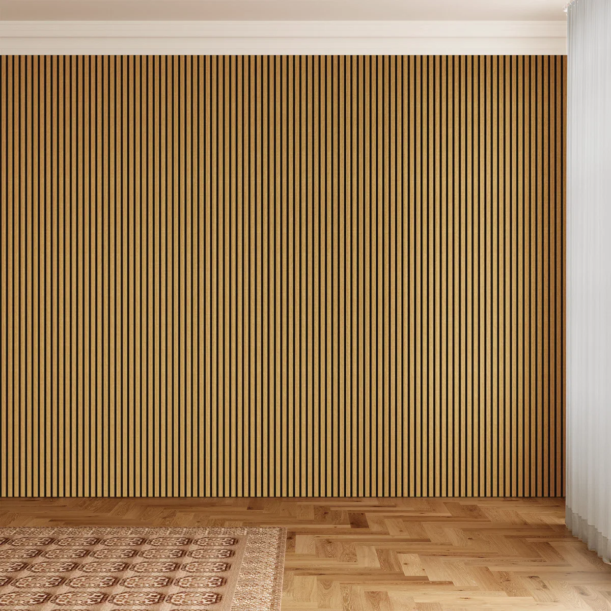 2 PCS Acoustic Slat Wall Panels - Image 2
