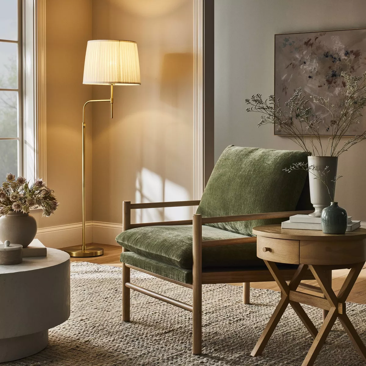 Adjustable Floor Lamp Brass Iron SHOWROOM ITEM