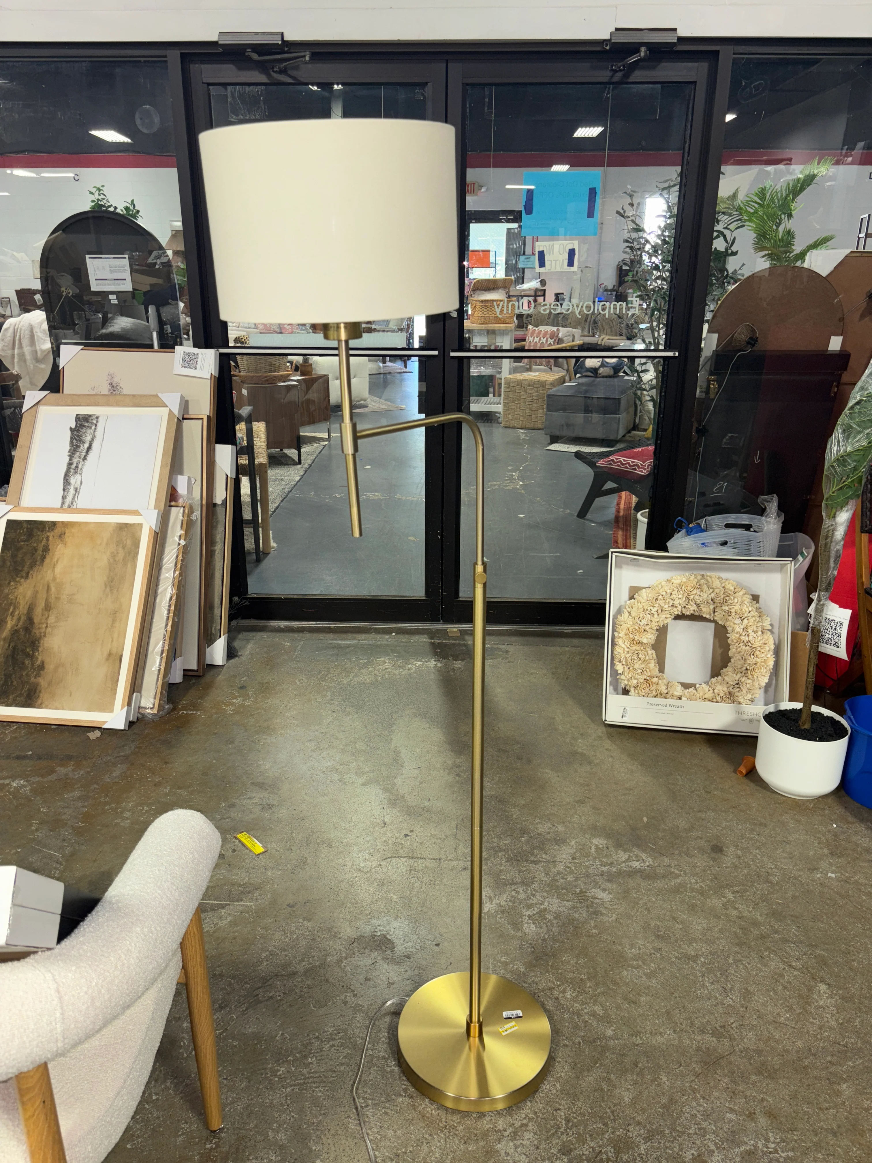 Adjustable Floor Lamp Brass Iron SHOWROOM ITEM - Image 2