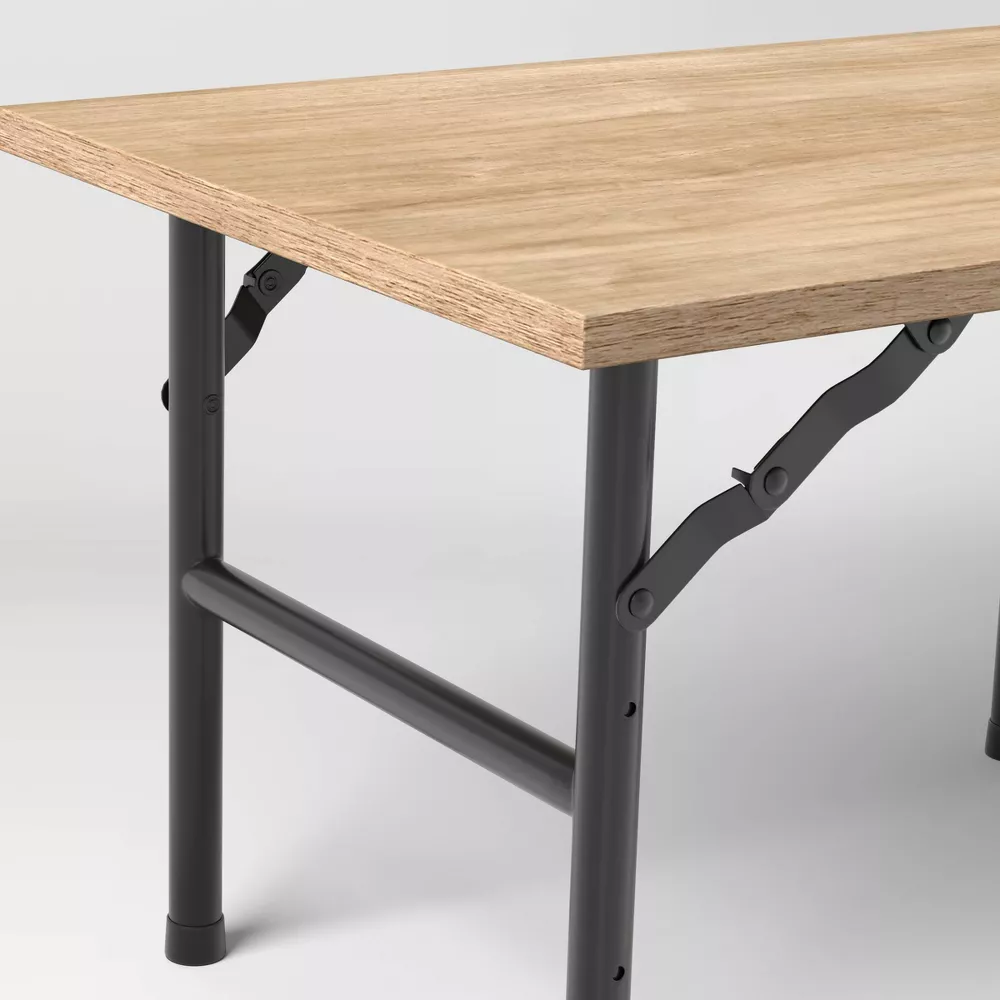 Adjustable Height Folding Table Brown - Image 5