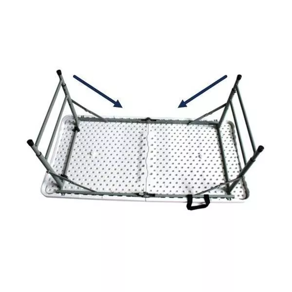 Adjustable Height Folding Table Off-White - Image 3