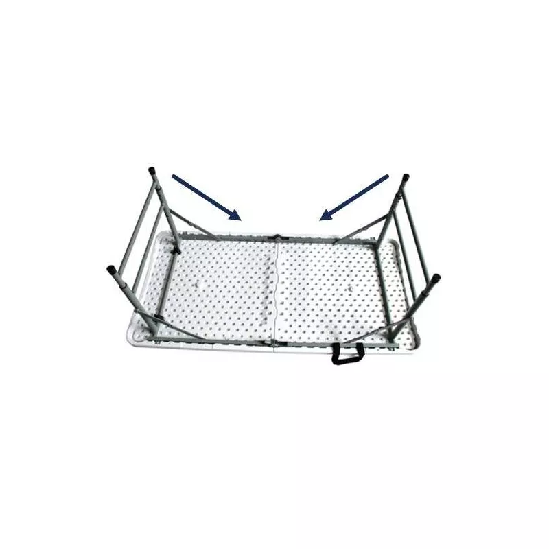 Adjustable Height Folding Table Off-White - Image 3
