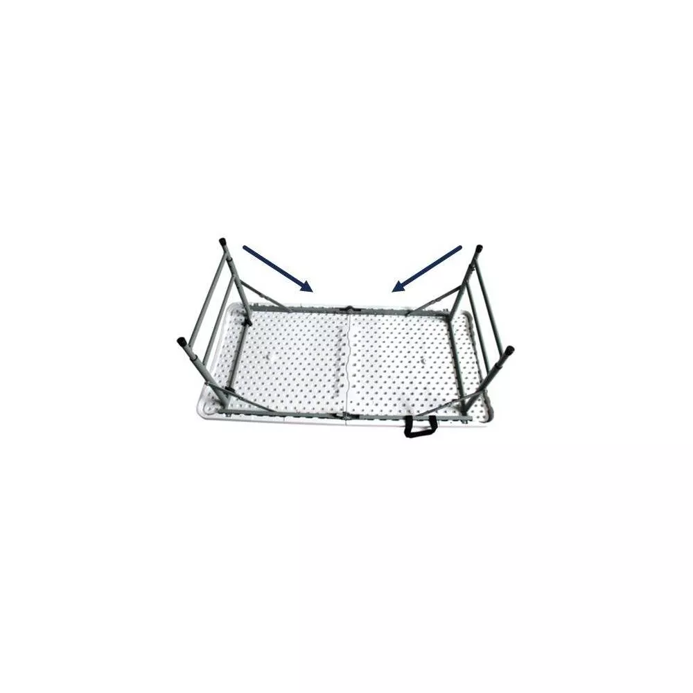Adjustable Height Folding Table Off White - Image 3