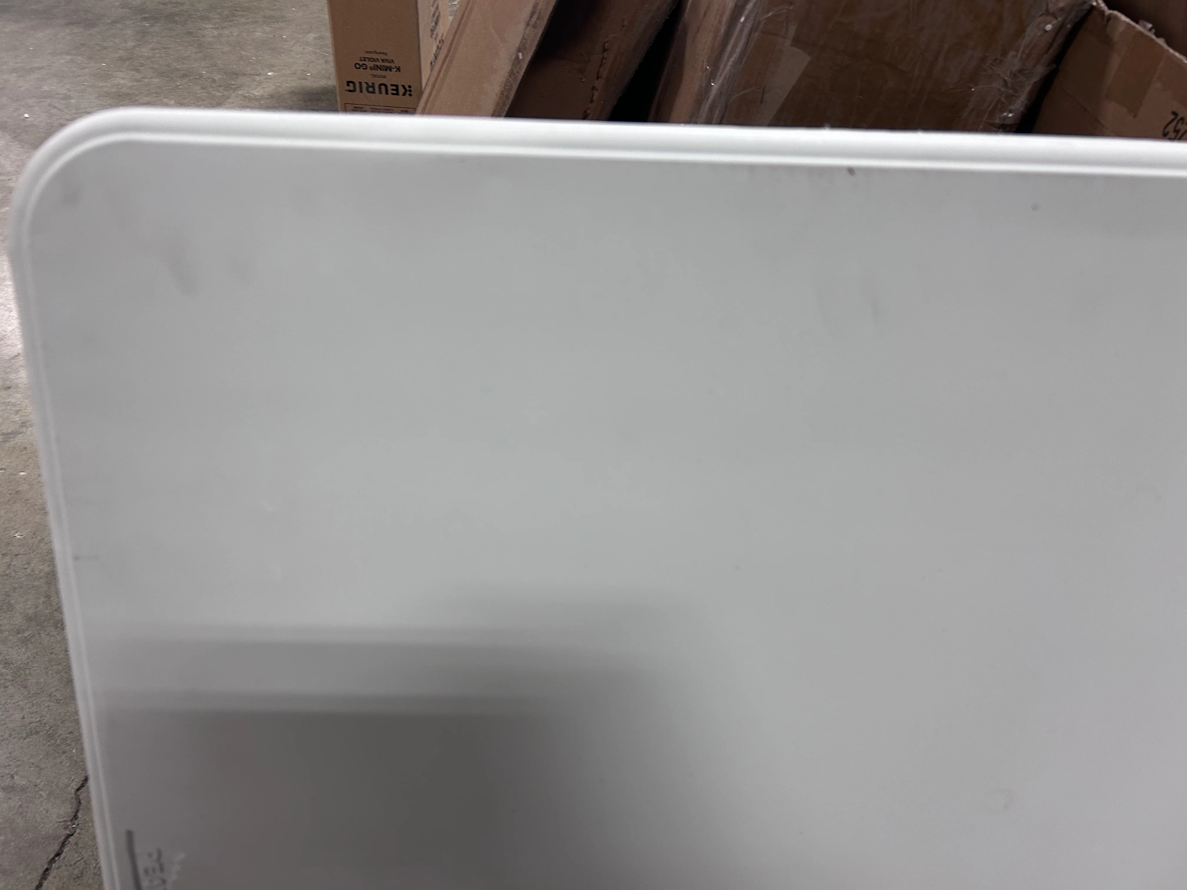 Adjustable Height Folding Table Off White - Image 6