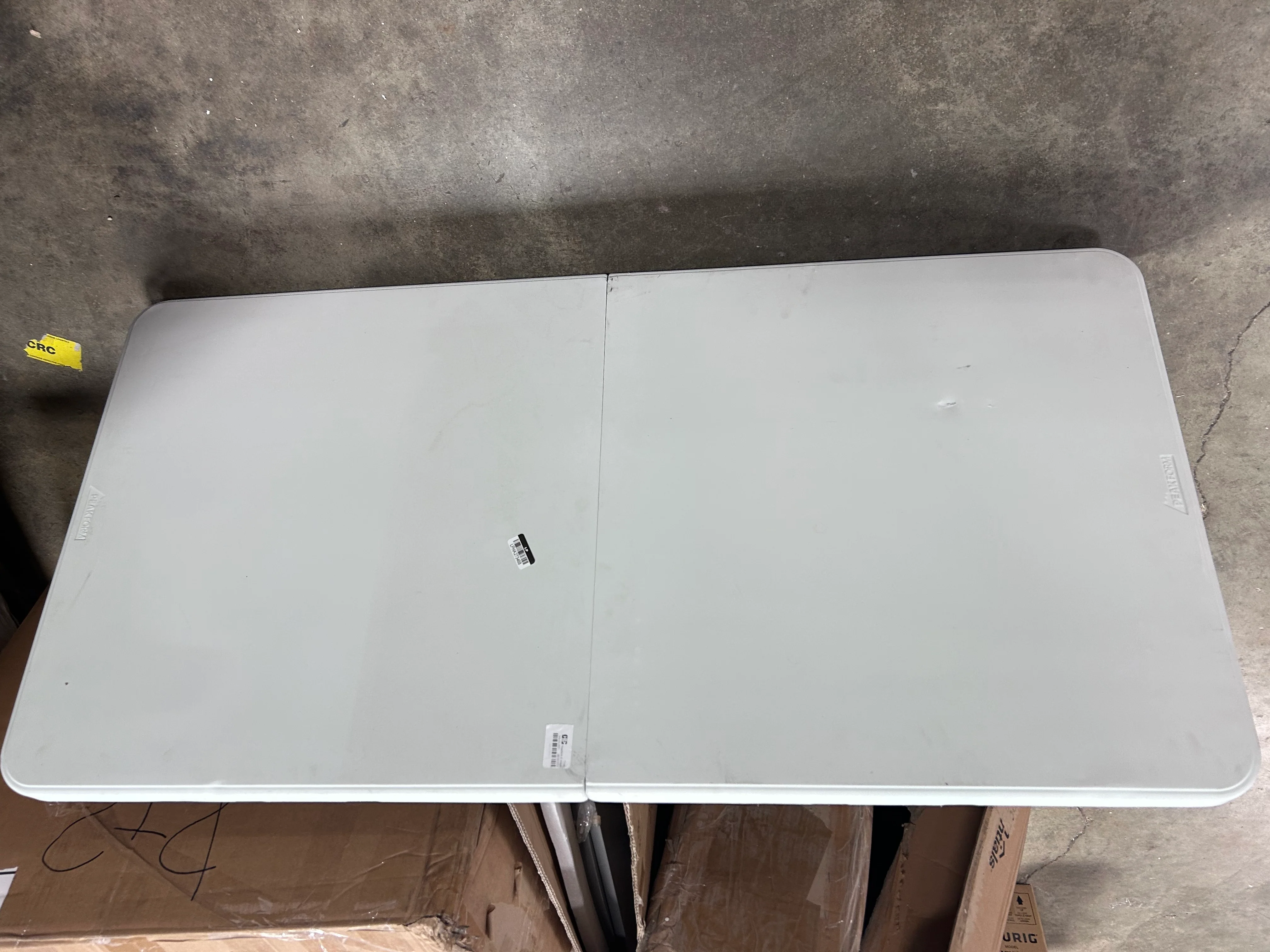 Adjustable Height Folding Table Off White - Image 8