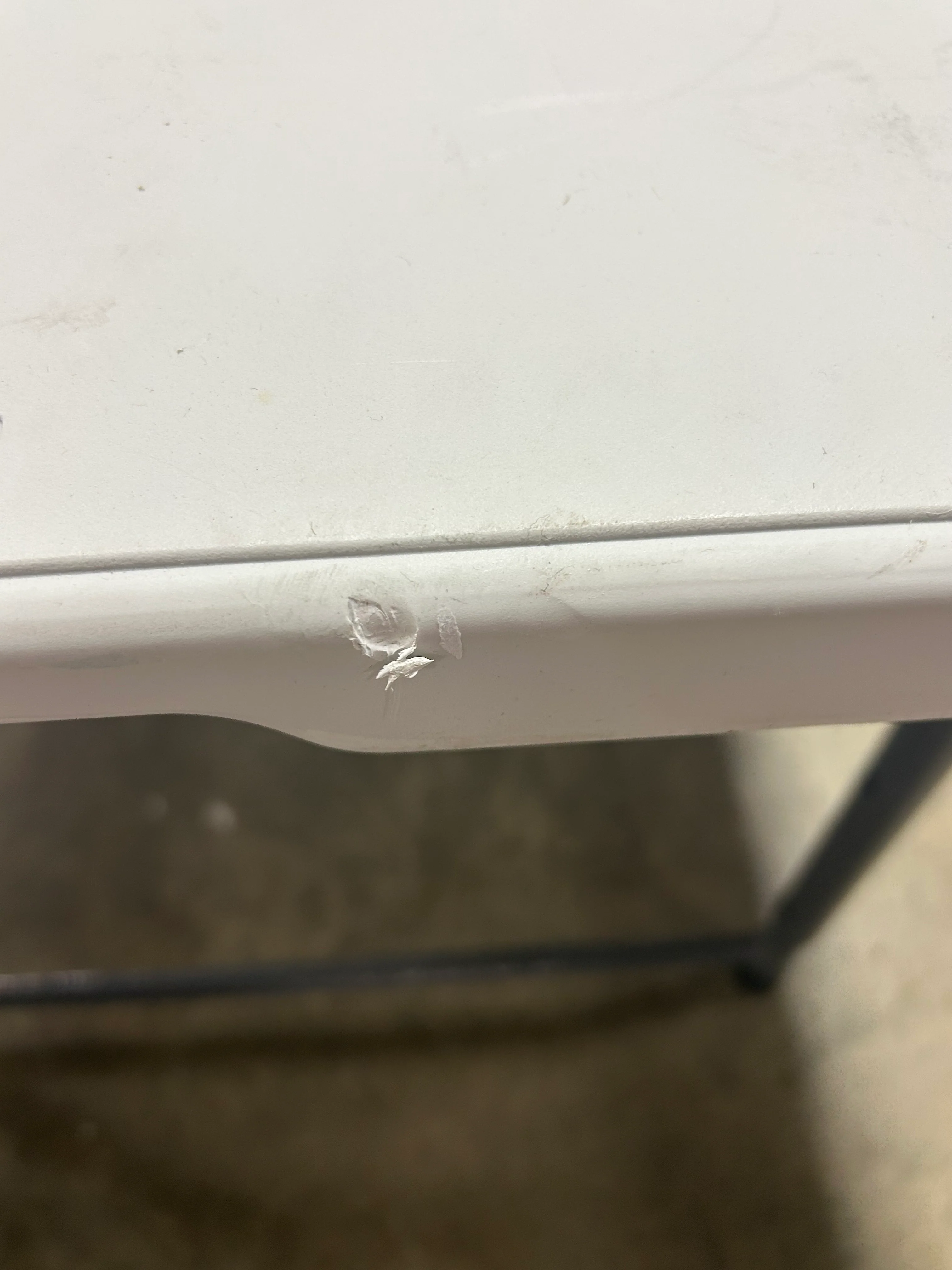 Adjustable Height Folding Table Off White - Image 7