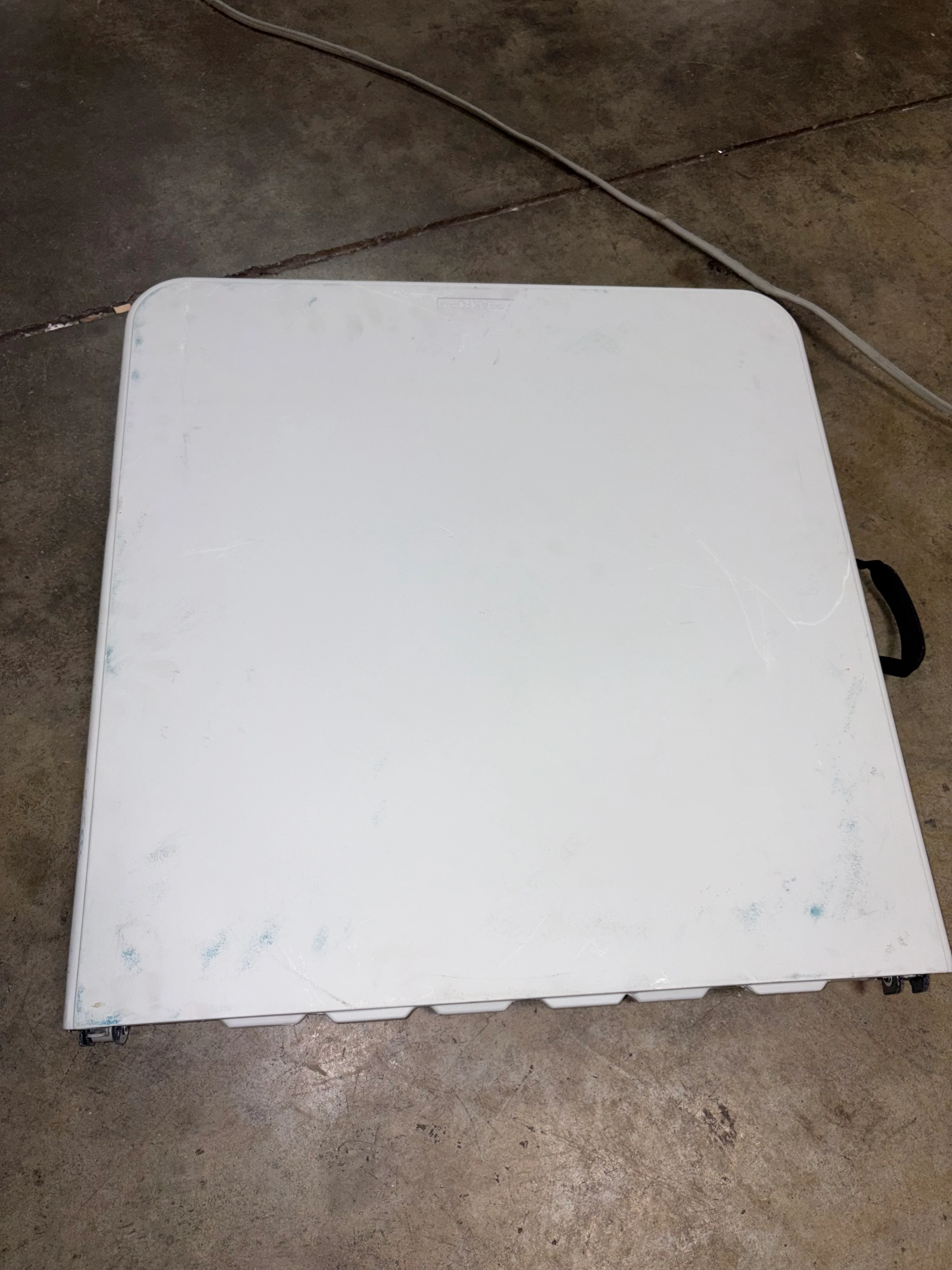 Adjustable Height Folding Table Off White - Image 12