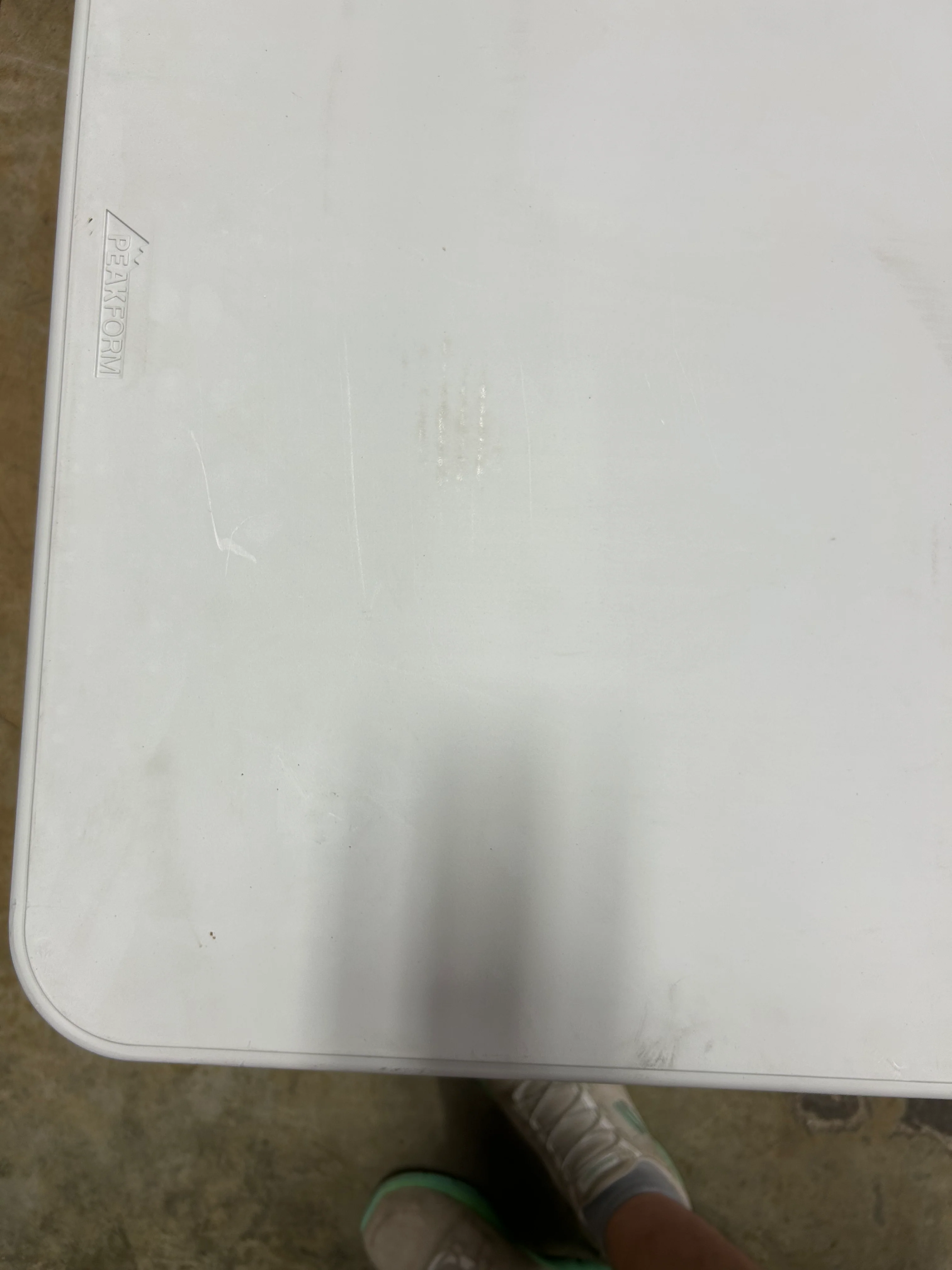 Adjustable Height Folding Table Off White - Image 10