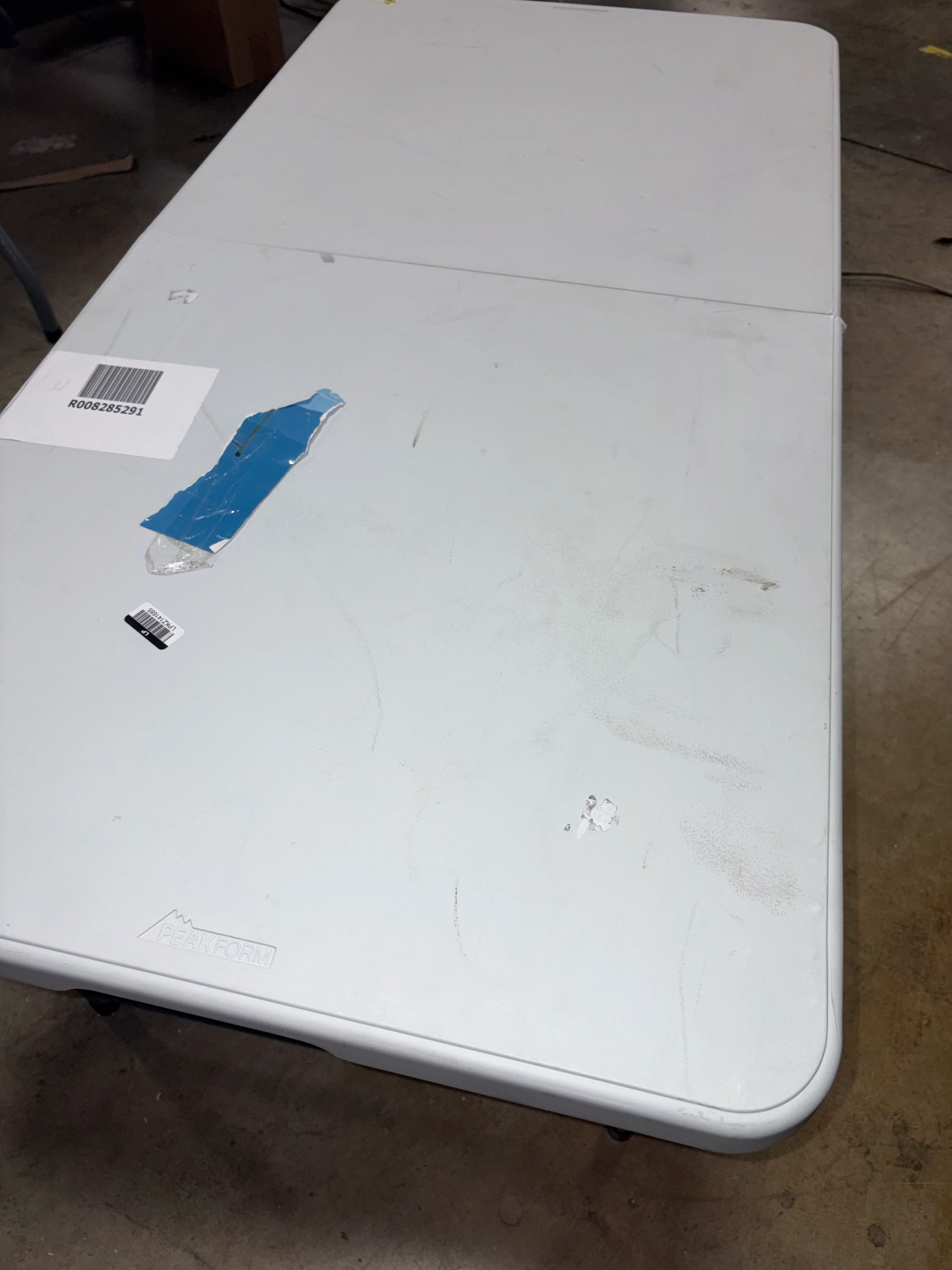 Adjustable Height Folding Table Off White - Image 6