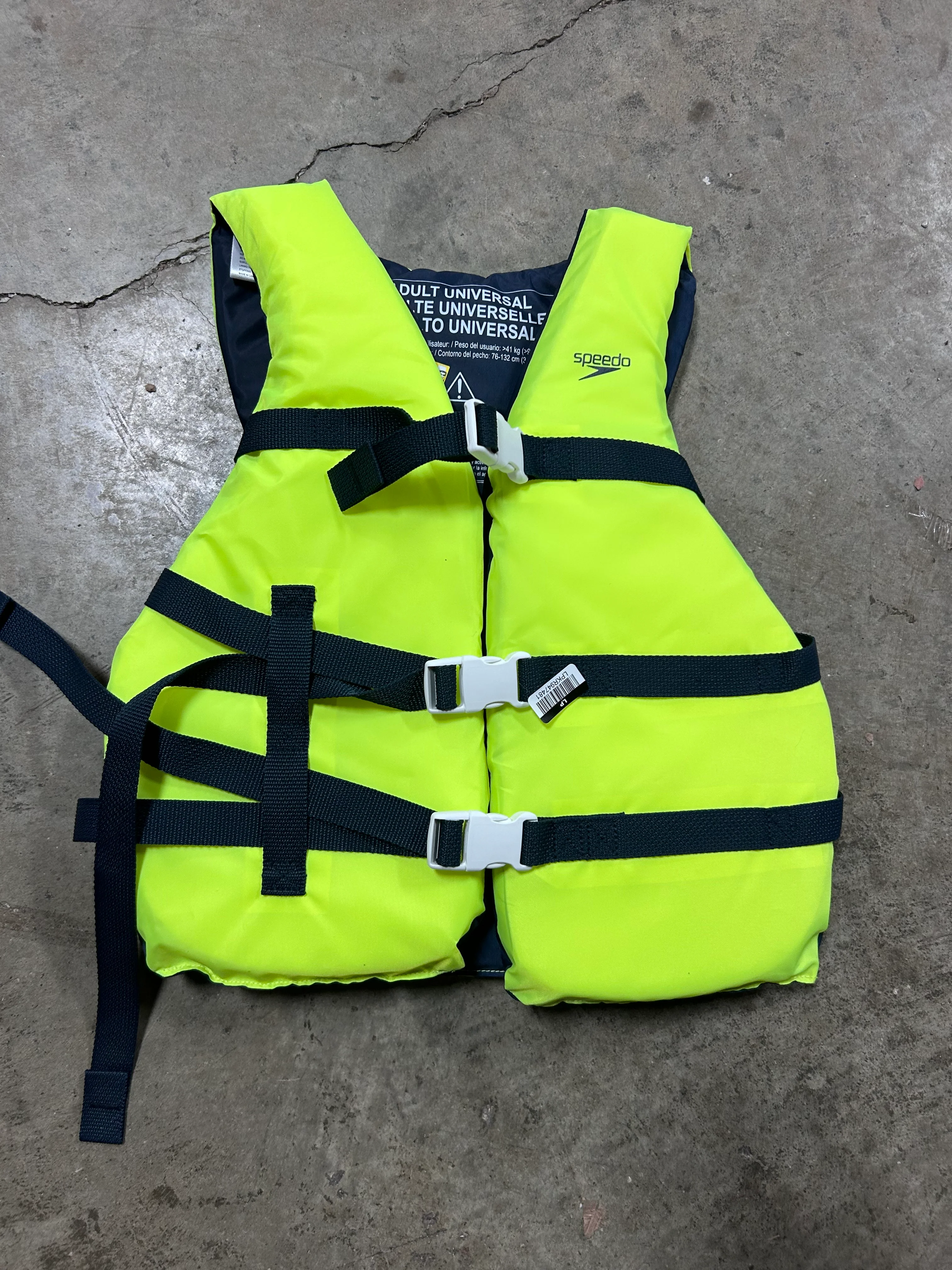 Adult Basic Life Jacket Vest - Lime Green - Image 5