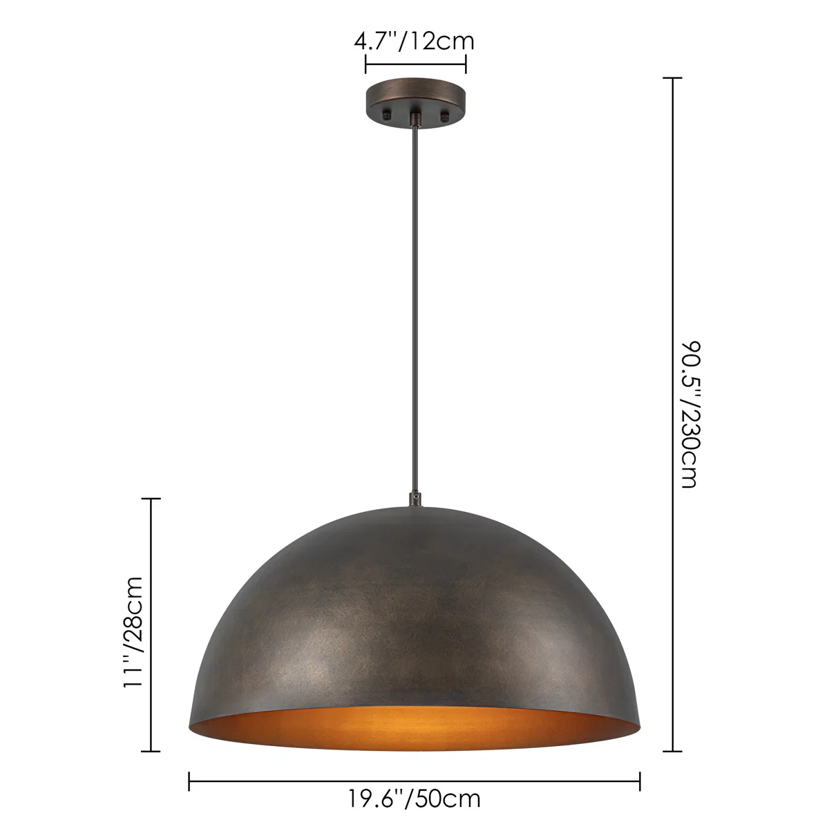 Aire 1 - Light Dimmable Dome Kitchen Island Pendant Light - Image 2