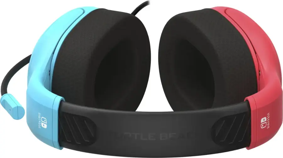 Airlite Fit Wired Gaming Headset for Nintendo Switch & Switch Lite - Neon Blue & Red - Image 4