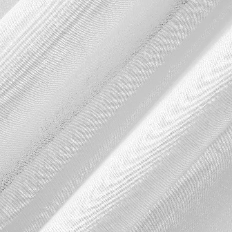 Akari Slub Textured Linen Blend Sheer Grommet Curtain Panel Set of 2 - Image 3