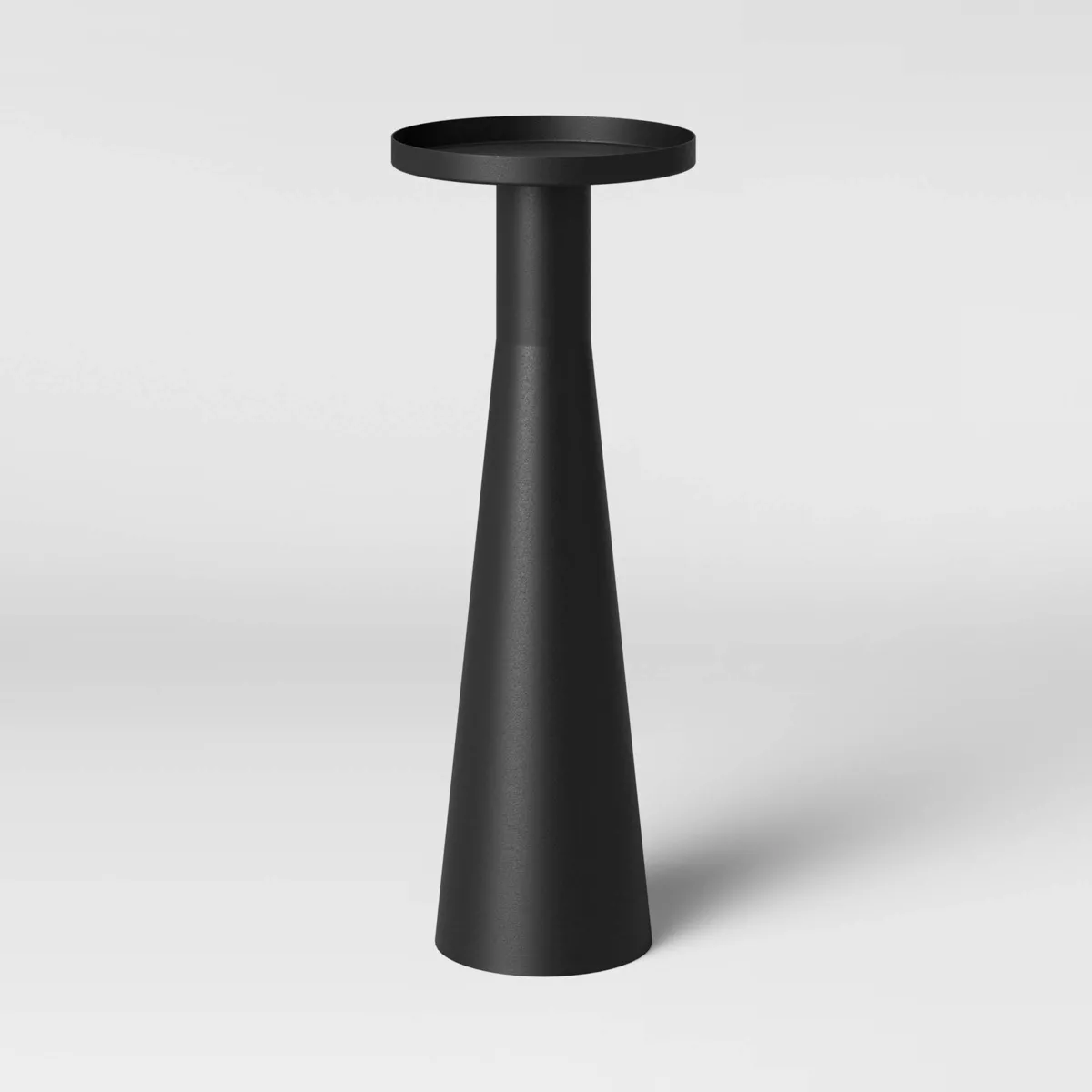 Alester Round Smooth Metal Drink Table Black SHOWROOM ITEM