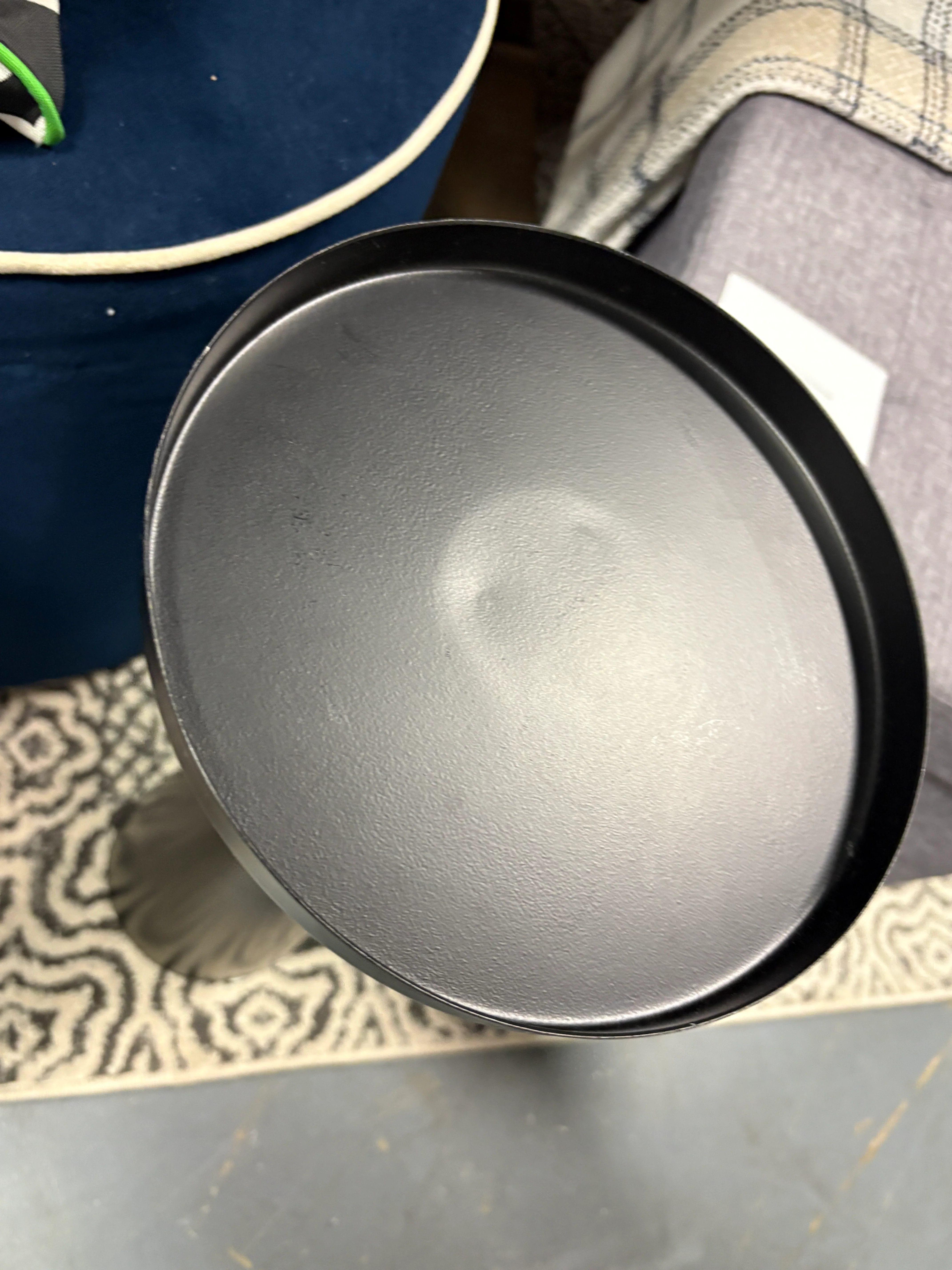 Alester Round Smooth Metal Drink Table Black -SHOWROOM ITEM - Image 3