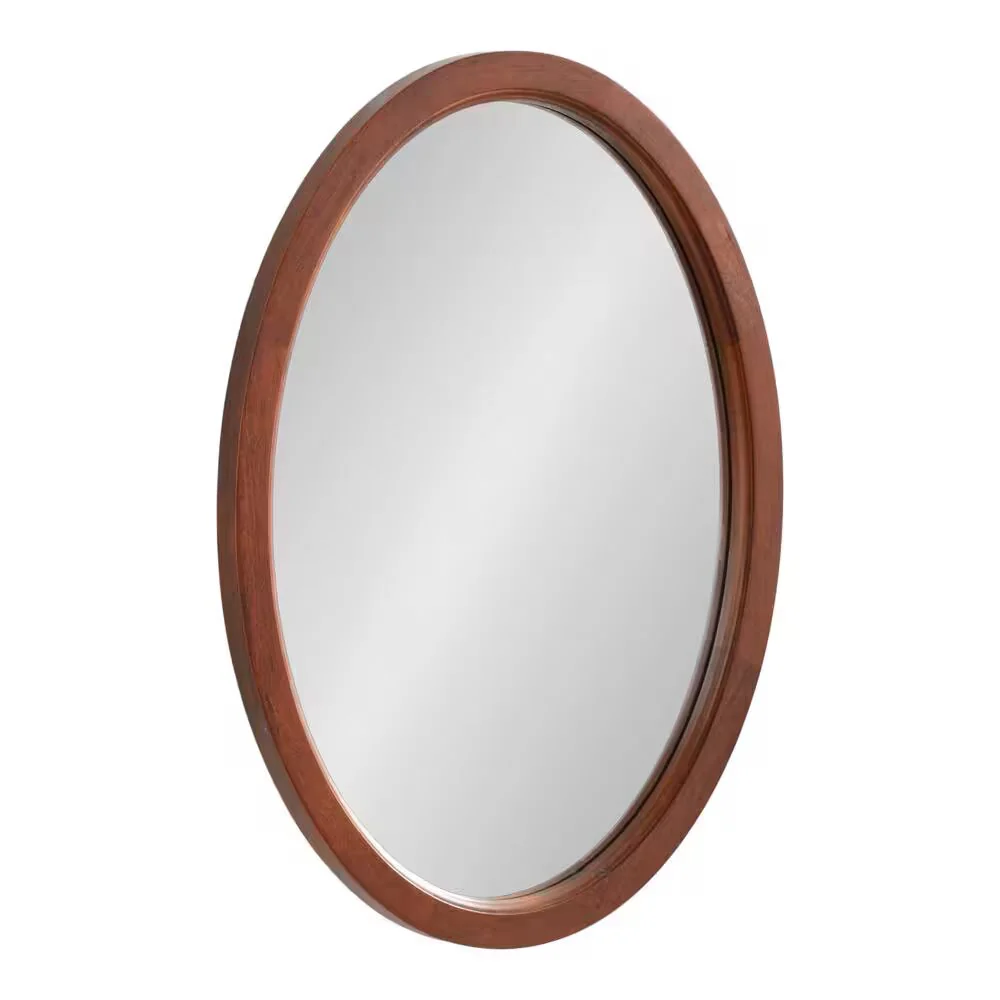 Hogan Oval Framed Wall Mirror (Walnut Brown)