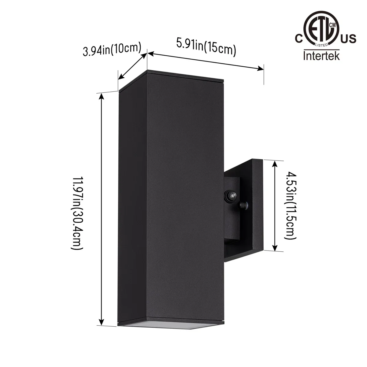 Alvisa Outdoor Wall Light in 2 Lights Dusk to Dawn with Aluminum (Set of 2) - Image 2