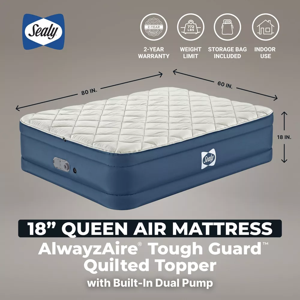 AlwayzAire Tough Guard Duvet Top Air Mattress Queen - Image 2