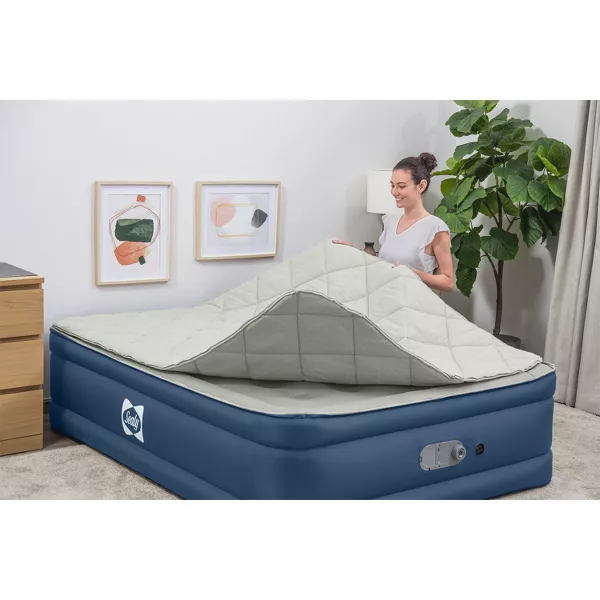 AlwayzAire Tough Guard Duvet Top Air Mattress Queen with Built-in Dual Pump - Image 5