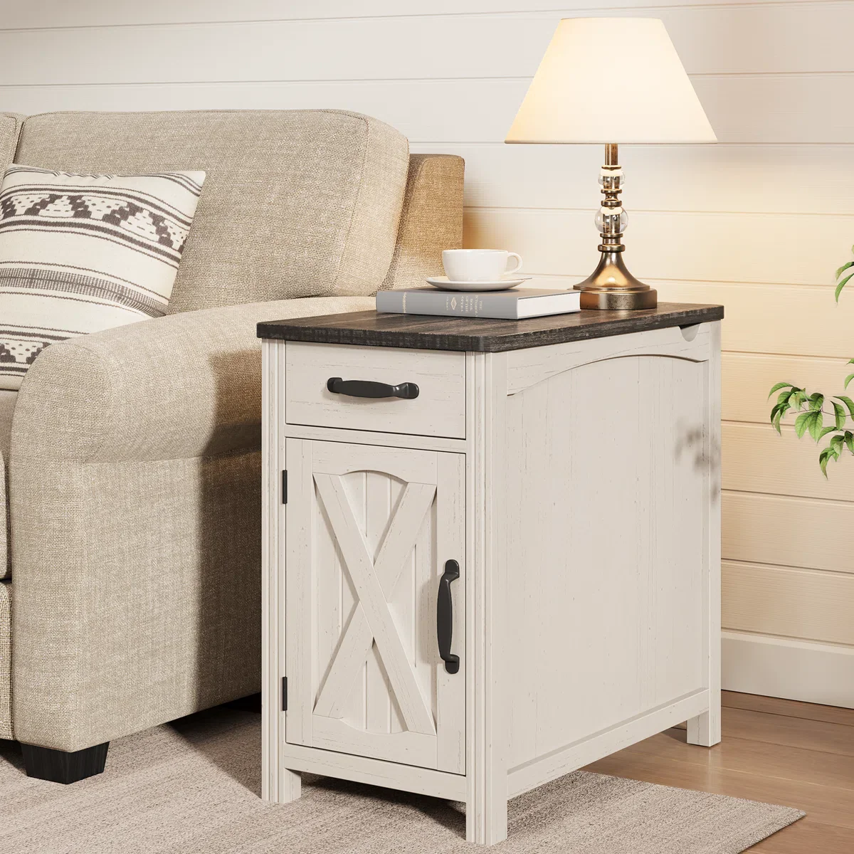 Analiesa End Table With Storage And Charging Station mmm