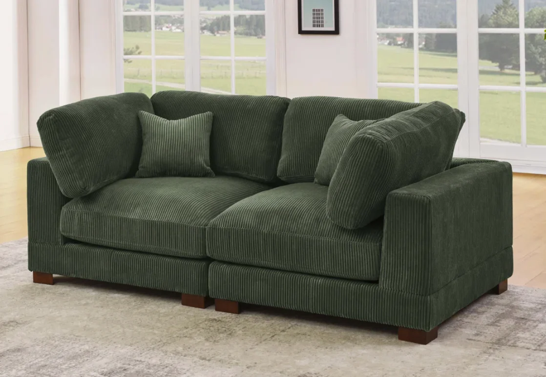 Annalissa 80'' Corduroy Loveseat SHOWROOM ITEM