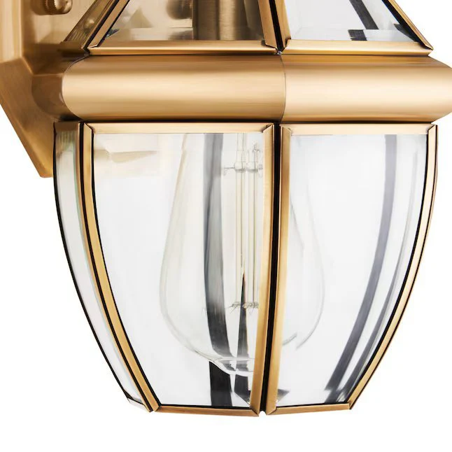 Antique Brass Hardwired Outdoor Wall Light - Image 2