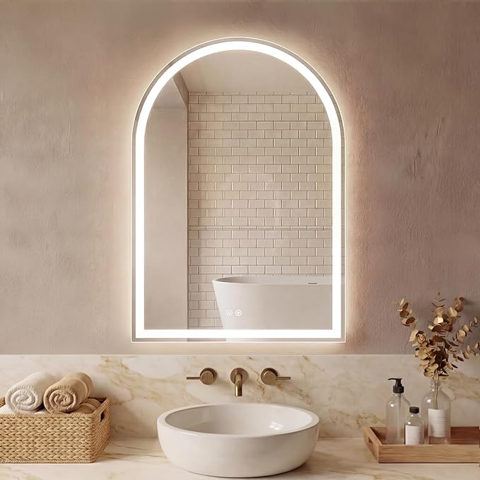 Arched LED Bathroom Backlit Mirror with Lights