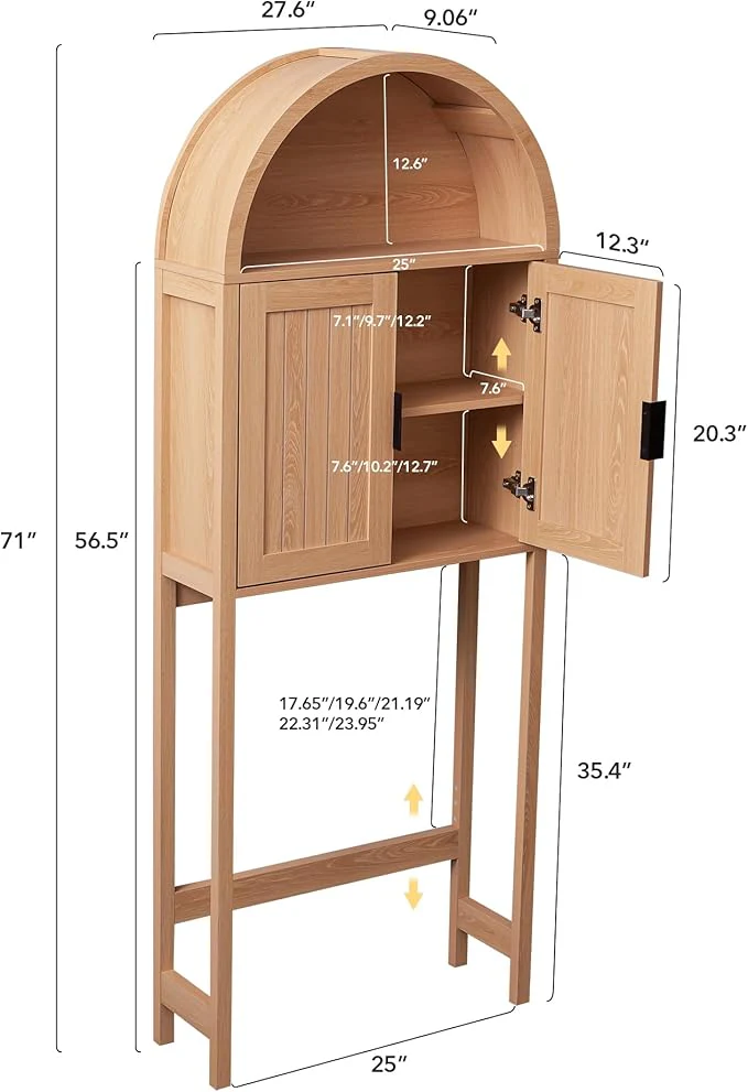 Arched Over The Toilet Storage Cabinet - Image 5